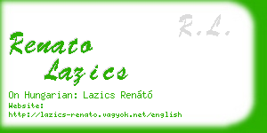 renato lazics business card